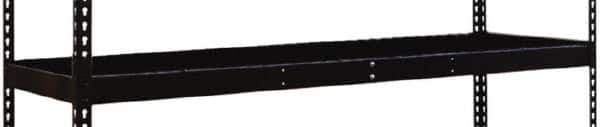 Hallowell - 72" Wide, Open Shelving Accessory/Component - 24" Deep, Use with Black Rivetwell Double Rivet Boltless Shelving - USA Tool & Supply