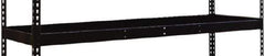 Hallowell - 72" Wide, Open Shelving Accessory/Component - 24" Deep, Use with Black Rivetwell Double Rivet Boltless Shelving - USA Tool & Supply