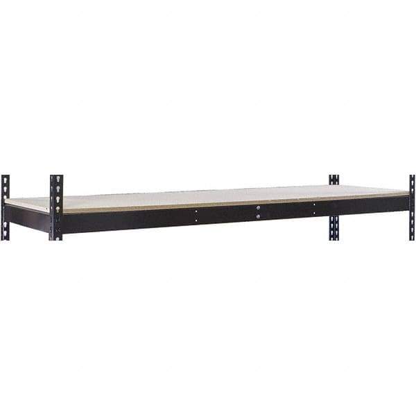 Hallowell - 72" Wide, 5/8 High, Open Shelving Accessory/Component - 48" Deep, Use with Black Rivetwell Double Rivet Boltless Shelving - USA Tool & Supply