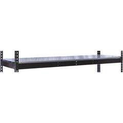 Hallowell - 72" Wide, 3/4 High, Open Shelving Accessory/Component - Steel, 36" Deep, Use with Black Rivetwell Double Rivet Boltless Shelving - USA Tool & Supply