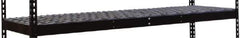 Hallowell - 72" Wide, Open Shelving Accessory/Component - Steel, 24" Deep, Use with Black Rivetwell Double Rivet Boltless Shelving - USA Tool & Supply