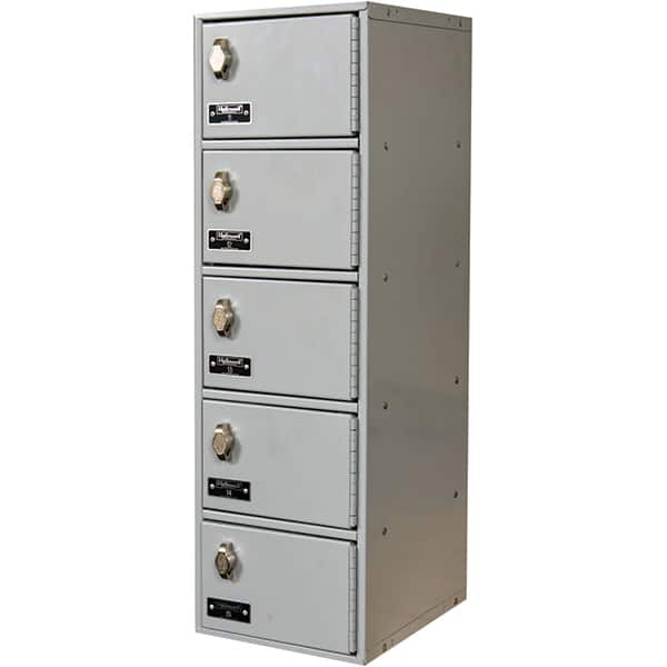 Hallowell - 5 Door, 5 Tier, Mobile Device Locker - USA Tool & Supply
