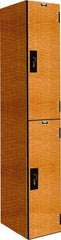 Hallowell - 2 Door, 2 Tier, Premium Wardrobe Lockers - USA Tool & Supply