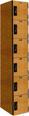 Hallowell - 6 Door, 6 Tier, Premium Box Lockers - USA Tool & Supply