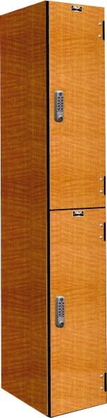 Hallowell - 2 Door, 2 Tier, Premium Wardrobe Lockers - USA Tool & Supply