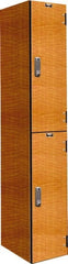 Hallowell - 2 Door, 2 Tier, Premium Wardrobe Lockers - USA Tool & Supply