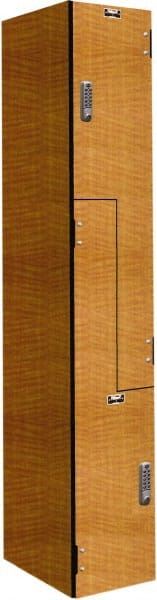 Hallowell - 2 Door, 2 Tier, Phenolic Z-Locker - USA Tool & Supply