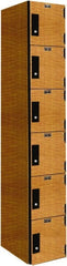 Hallowell - 6 Door, 6 Tier, Premium Box Lockers - USA Tool & Supply