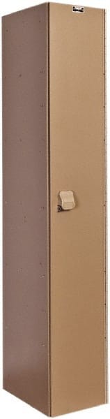 Hallowell - 1 Door, 1 Tier, Solid Plastic Locker - USA Tool & Supply