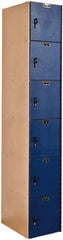Hallowell - 6 Door, 6 Tier, Solid Plastic Locker - USA Tool & Supply