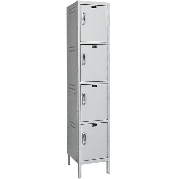 Hallowell - 4 Door, 4 Tier, Charging Station Locker - USA Tool & Supply