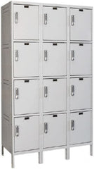 Hallowell - 12 Door, 4 Tier, Charging Station Locker - USA Tool & Supply