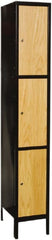 Hallowell - 3 Door, 3 Tier, Premium Wardrobe Lockers - USA Tool & Supply