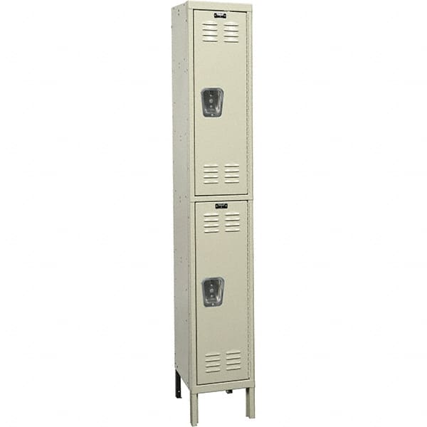 Hallowell - 2 Door, 2 Tier, Premium Wardrobe Lockers - USA Tool & Supply
