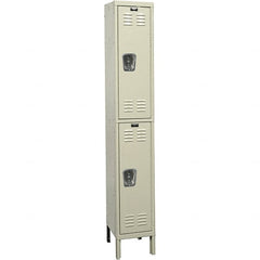 Hallowell - 2 Door, 2 Tier, Premium Wardrobe Lockers - USA Tool & Supply