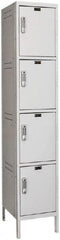 Hallowell - 4 Door, 4 Tier, Charging Station Locker - USA Tool & Supply