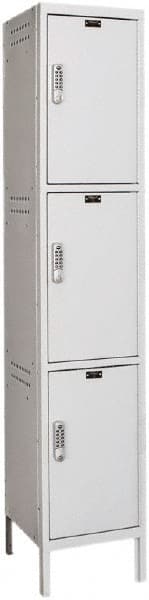 Hallowell - 3 Door, 3 Tier, Charging Station Locker - USA Tool & Supply