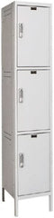 Hallowell - 3 Door, 3 Tier, Charging Station Locker - USA Tool & Supply