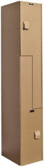 Hallowell - 2 Door, 2 Tier, Solid Plastic Z-Locker - USA Tool & Supply