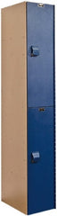 Hallowell - 2 Door, 2 Tier, Solid Plastic Locker - USA Tool & Supply