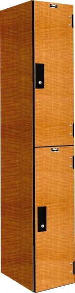 Hallowell - 2 Door, 2 Tier, Premium Wardrobe Lockers - USA Tool & Supply