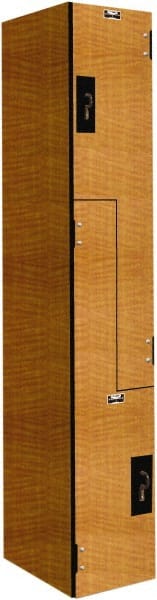 Hallowell - 2 Door, 2 Tier, Phenolic Z-Locker - USA Tool & Supply