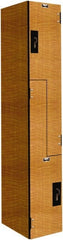 Hallowell - 2 Door, 2 Tier, Phenolic Z-Locker - USA Tool & Supply
