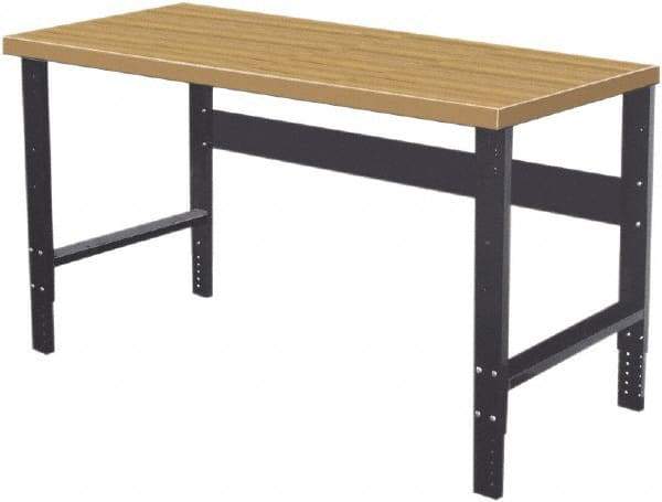Hallowell - Laminated Hardwood Flat Workbench & Workstation Top - 36" Deep, Use with Adjustable Leg Workbenches - USA Tool & Supply