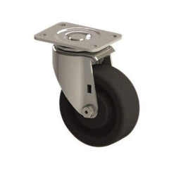 E.R. Wagner - 4" Diam x 1-1/2" Wide x 5-3/8" OAH Top Plate Mount Swivel Caster - Phenolic, 450 Lb Capacity, Roller Bearing, 2-3/4 x 3-3/4" Plate - USA Tool & Supply