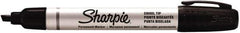 Sharpie - Black Permanent Marker - Chisel Medium Tip, AP Nontoxic Ink - USA Tool & Supply