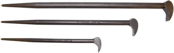 Proto - 3 Piece Rolling Head Pry Bar Set - Includes 12, 16 & 21" Lengths - USA Tool & Supply