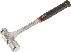 Proto - 2-1/2 Lb Head Steel Ball Pein Hammer - 15.24" Steel Handle with Grip, 1.72" Face Diam, 15-1/4" OAL, AntiVibe, Molded Textured Rubber Grip - USA Tool & Supply