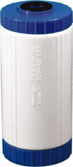 Value Collection - 4-1/2" OD, 10µ, Polypropylene Sediment, Carbon, Taste & Odor Cartridge Filter - 9-3/4" Long, Reduces Dirt, Rust, Tastes & Odors - USA Tool & Supply