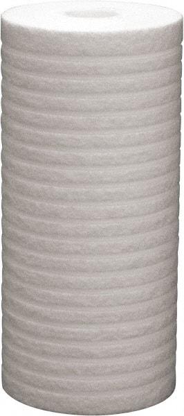 Value Collection - 4-3/8" OD, 25µ, Polypropylene Melt Blown-Thermal Bonded Cartridge Filter - 9-7/8" Long, Reduces Dirt & Rust - USA Tool & Supply