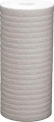 Value Collection - 4-3/8" OD, 5µ, Polypropylene Melt Blown-Thermal Bonded Cartridge Filter - 9-7/8" Long, Reduces Dirt & Rust - USA Tool & Supply