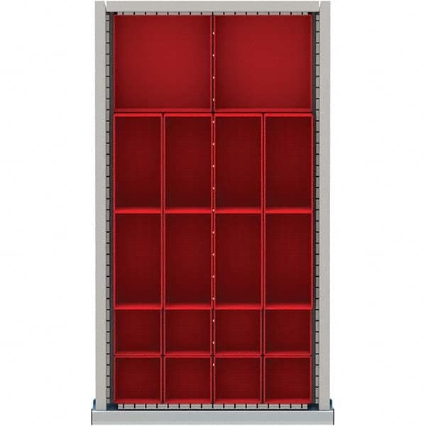 LISTA - 18-Compartment Drawer Divider Layout for 2.17" High Drawers - USA Tool & Supply