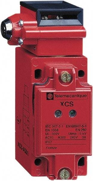 Telemecanique Sensors - 3NC Configuration, Multiple Amp Level, Metal Key Safety Limit Switch - 52mm Wide x 44mm Deep x 114mm High, IP67 Ingress Rating - USA Tool & Supply