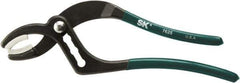 SK - 10" OAL, 2-1/2" Max Capacity, 44mm Jaw Length x 1.44" Jaw Width, 4 Position Soft Jaw Tongue & Groove Pliers - Curved Jaws, Vinyl Handles - USA Tool & Supply