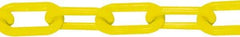 PRO-SAFE - 50' Long x 2" Wide Plastic Chain - Yellow - USA Tool & Supply