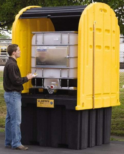 Justrite - IBC Storage Lockers Type: Outdoor Shed w/Pallet Number of Totes: 1 - USA Tool & Supply