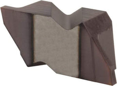 Hertel - 031IG Grade HC225, 0.79mm Cutting Width Carbide Grooving Insert - 0.05" Max Depth of Cut, Right Hand, .002 to .005" Corner Radius, TiAlN Finish - USA Tool & Supply