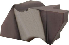 Hertel - 047IG Grade HC225, 1.19mm Cutting Width Carbide Grooving Insert - 0.05" Max Depth of Cut, Left Hand, .002 to .005" Corner Radius, TiAlN Finish - USA Tool & Supply