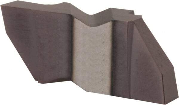 Hertel - 156IG Grade HC225, 3.96mm Cutting Width Carbide Grooving Insert - 0.18" Max Depth of Cut, Right Hand, .005 to .010" Corner Radius, TiAlN Finish - USA Tool & Supply