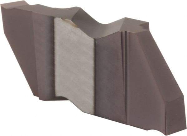 Hertel - 062IGD Grade HC225, 1.57mm Cutting Width Carbide Grooving Insert - 0.14" Max Depth of Cut, Right Hand, .005 to .010" Corner Radius, TiAlN Finish - USA Tool & Supply