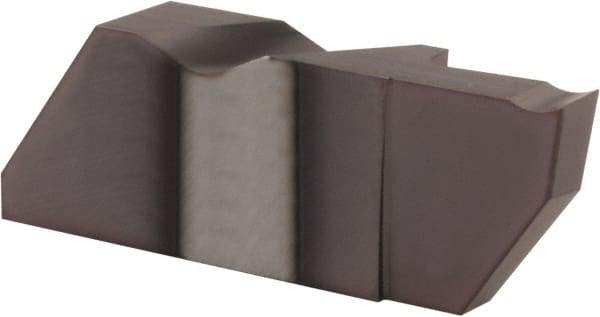 Hertel - 3062IGD K Grade HC215, 1.57mm Cutting Width Carbide Grooving Insert - 0.12" Max Depth of Cut, Left Hand, TiAlN Finish - USA Tool & Supply