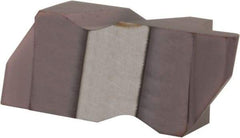 Hertel - 3047IR Grade HC225, 2.39mm Cutting Width Carbide Grooving Insert - 4.57mm Max Depth of Cut, Left Hand, 1.19mm Corner Radius, TiAlN Finish - USA Tool & Supply