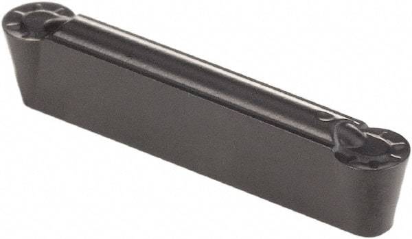 Kennametal - 0305R GMN Grade KCU10, 3.05mm Cutting Width Carbide Grooving Insert - 2.57mm Max Depth of Cut, Neutral, 1.52mm Corner Radius, AlTiN Finish - USA Tool & Supply