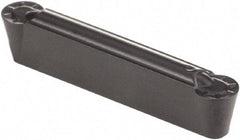Kennametal - 0305R GMN Grade KCU10, 3.05mm Cutting Width Carbide Grooving Insert - 2.57mm Max Depth of Cut, Neutral, 1.52mm Corner Radius, AlTiN Finish - USA Tool & Supply