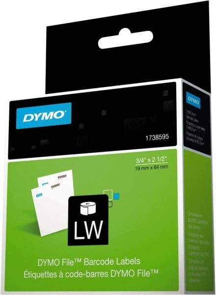 Dymo - 2-1/2" Long, White Label Printer Cartridge - For DYMO LabelWriter Printers - USA Tool & Supply