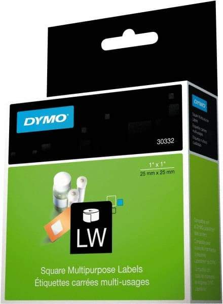 Dymo - 1" Long, White Label Printer Cartridge - For DYMO LabelWriter Printers - USA Tool & Supply